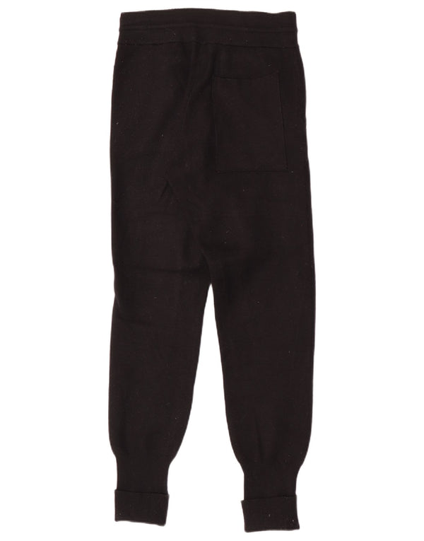 Zara Damen-Trainingshose, Jogginghose, klein, schwarze Viskose