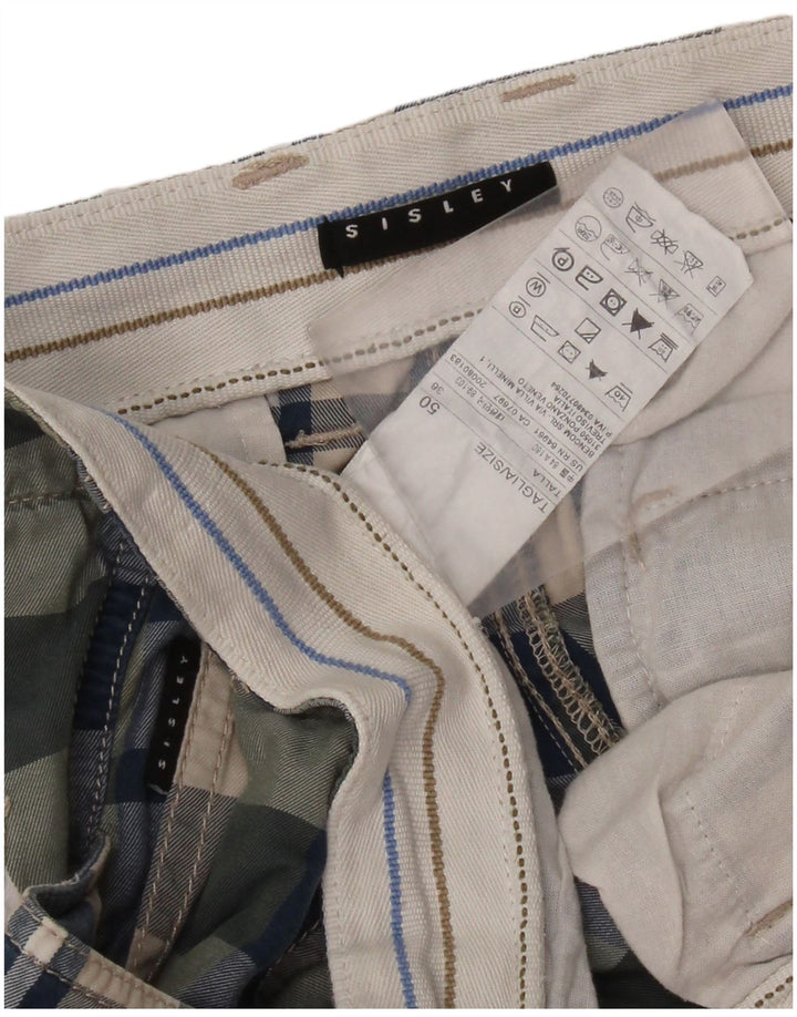 Sisley Herren-Cargoshorts IT 50 Large W36 Mehrfarbig karierte Baumwolle