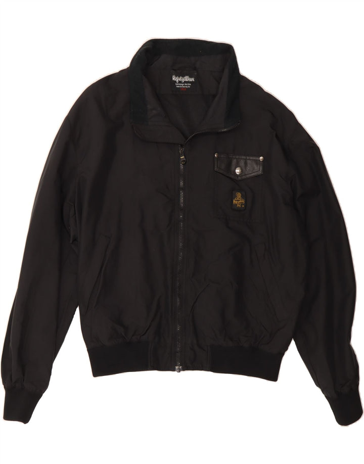 REFRIGIWEAR Mens Cruz Bomber Jacket UK 44 2XL Black Polyamide Vintage Refrigiwear and Second-Hand Refrigiwear from Messina Hembry 