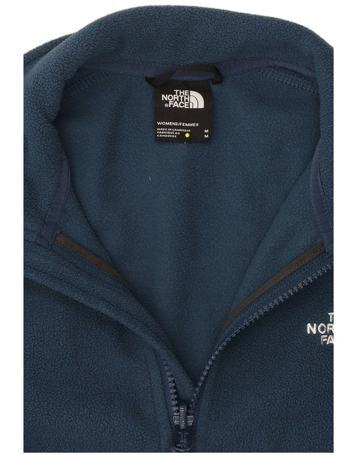 THE NORTH FACE Damen Fleecejacke UK 14 Mittelblaues Polyester