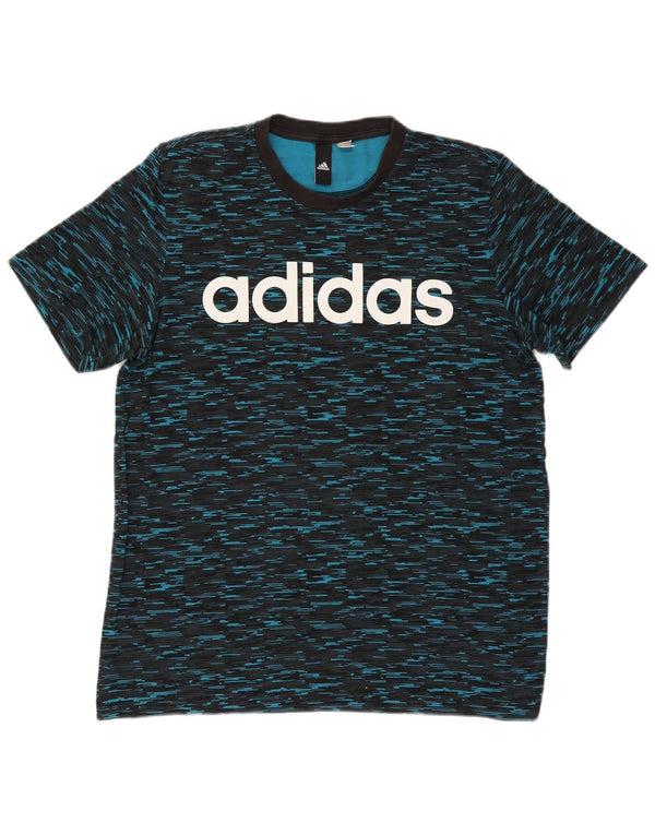 Adidas Herren Climalite Graphic T-Shirt Top Small Marineblau meliert