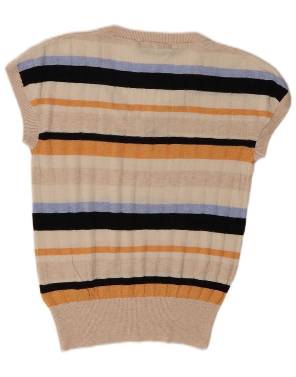 Marks & Spencer Damen Weste Tank Top UK 10 Small Mehrfarbig gestreift