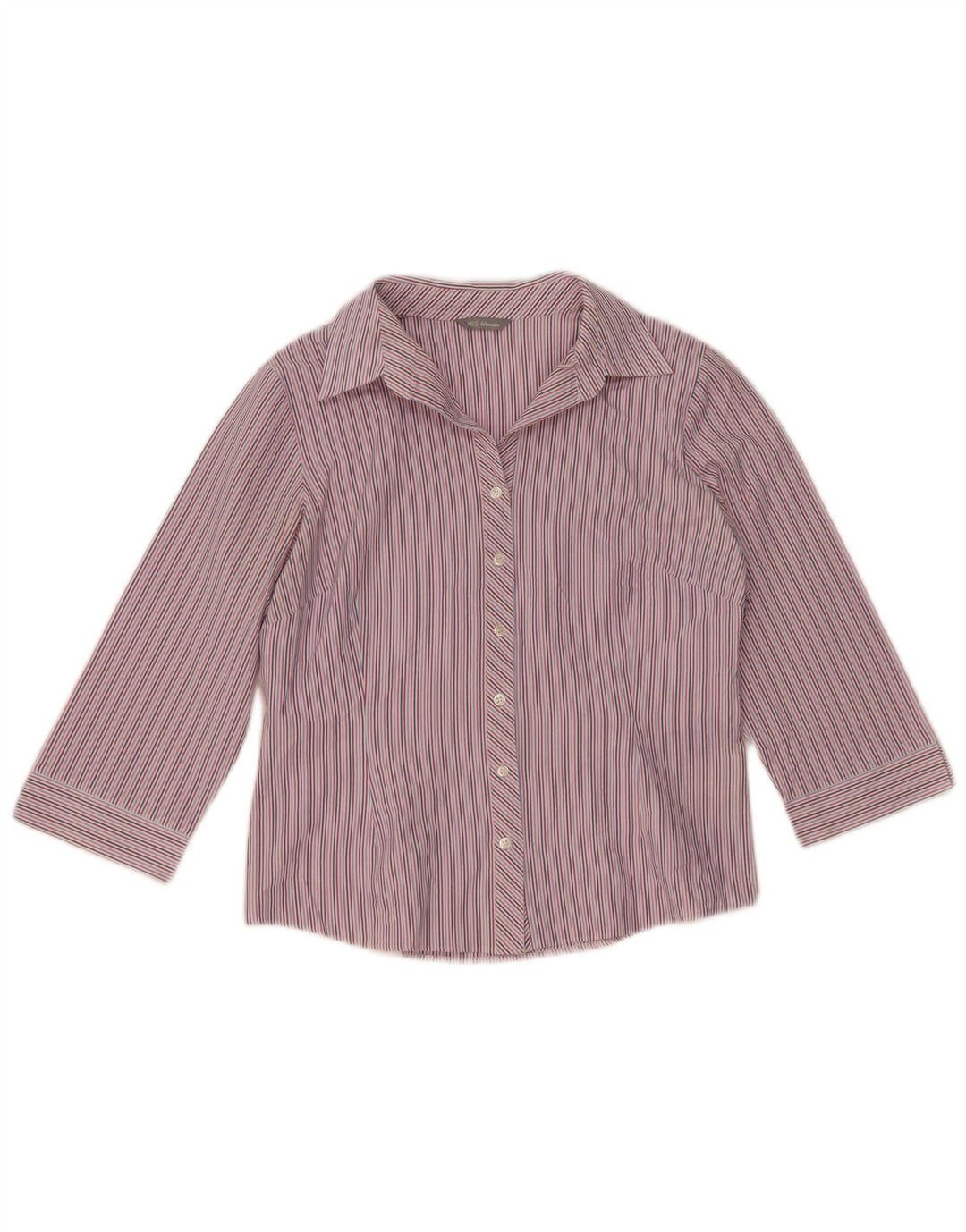 Marks & Spencer Damen-Hemd mit 3/4-Ärmeln, Größe M, mehrfarbig, gestreift