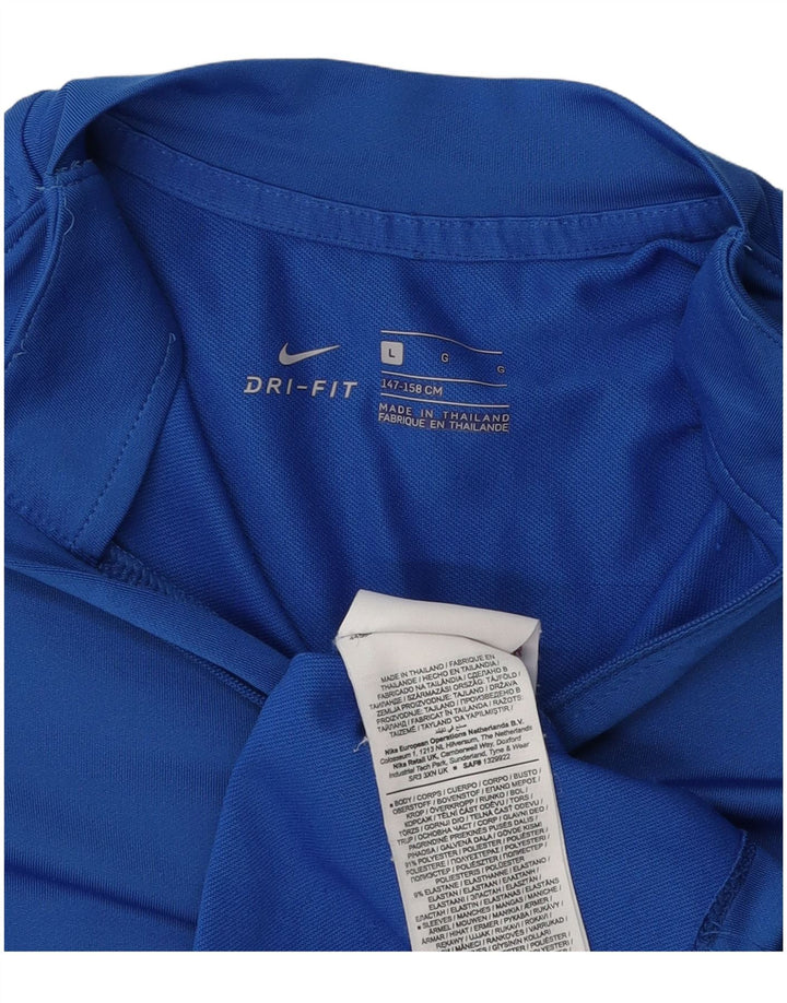 Nike Dri Fit Pullover-Trainingsanzug für Jungen, 12–13 Jahre, groß, blau, geometrisch
