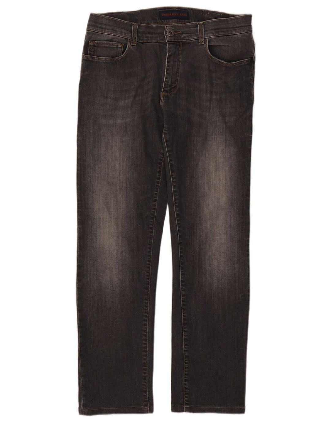 TRUSSARDI Damen Straight Jeans W30 L27 Grau