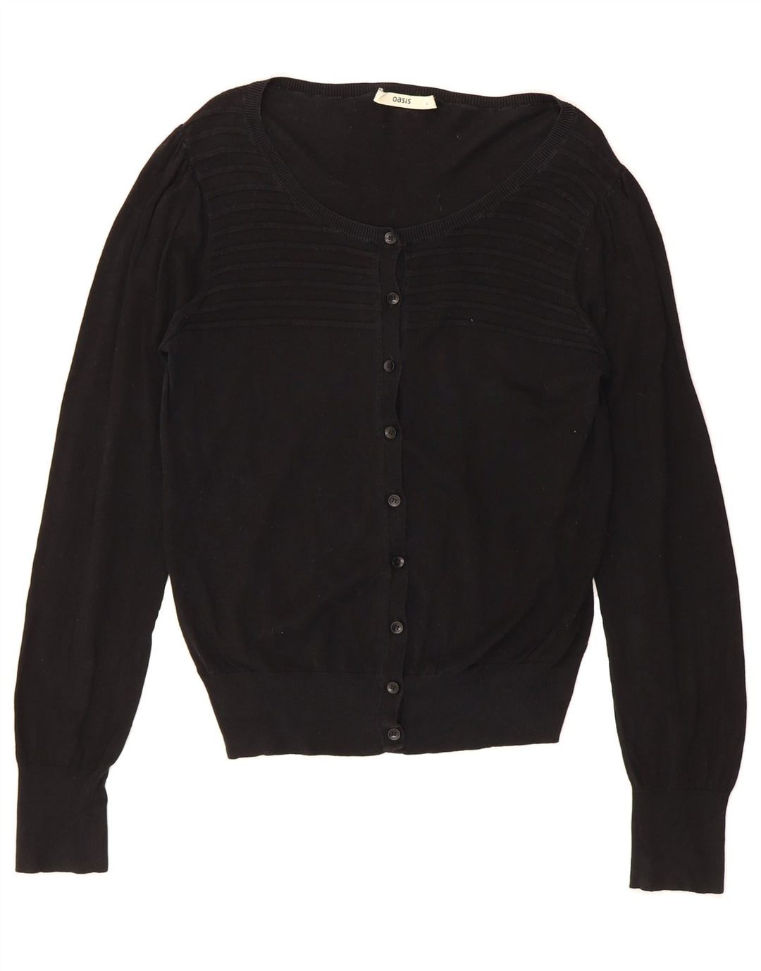 OASIS Womens Cardigan Sweater UK 14 Large Black Cotton Vintage Oasis and Second-Hand Oasis from Messina Hembry 