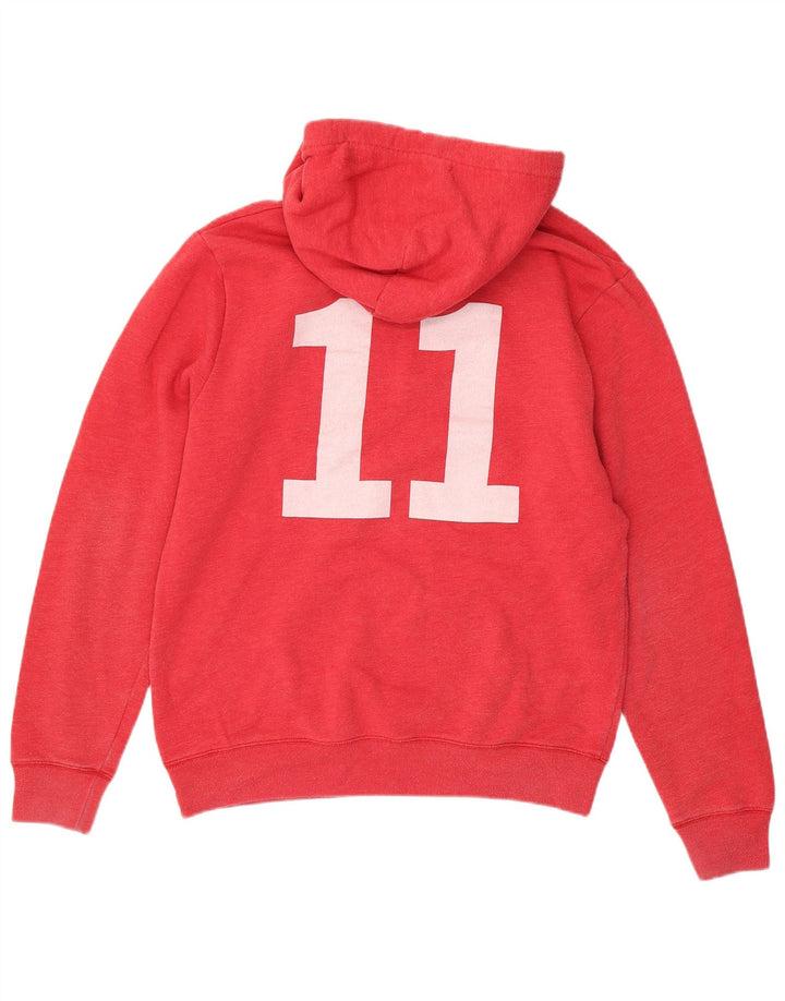 Jack Wills Herren-Kapuzenpullover mit Grafik, Mittelrosa, Baumwolle