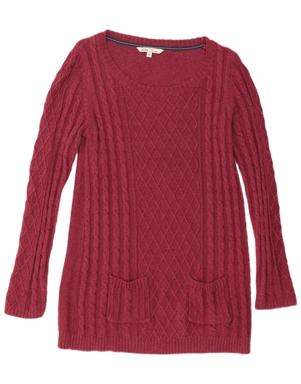 Fat Face Damen-Pullover mit U-Boot-Ausschnitt, Gr. 40, Größe L, Kastanienbraun, Baumwolle