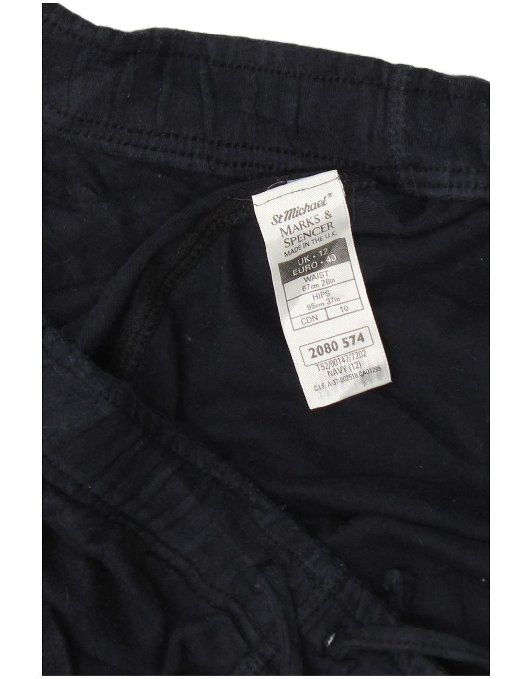 Marks & Spencer Damen Sportshorts UK 12 Medium Marineblau Baumwolle