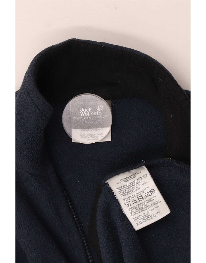 Jack Wolfskin Liner-Fleecejacke für Jungen, 13–14 Jahre, marineblaues Polyester
