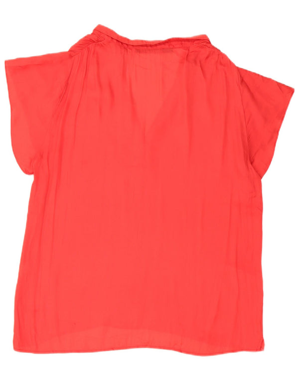 Zara Damen Bluse Top UK 16 Large Rot
