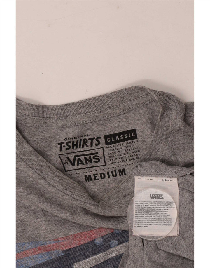 Vans Herren-T-Shirt mit Grafik, mittelgraue Baumwolle