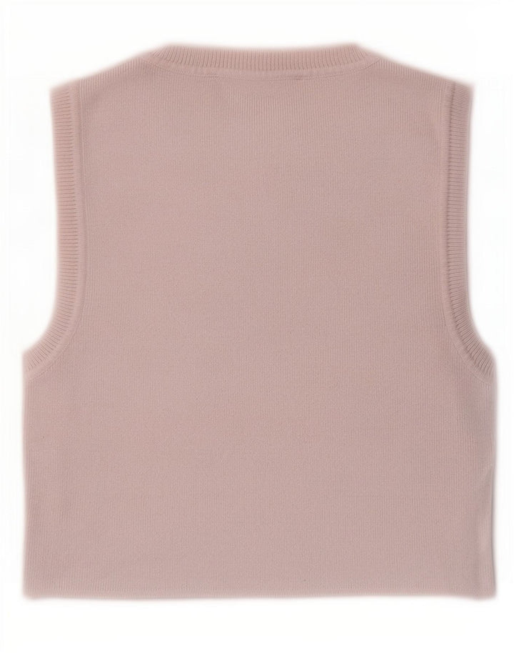 Zara Damen Crop Vest Top UK 12 Medium Beige