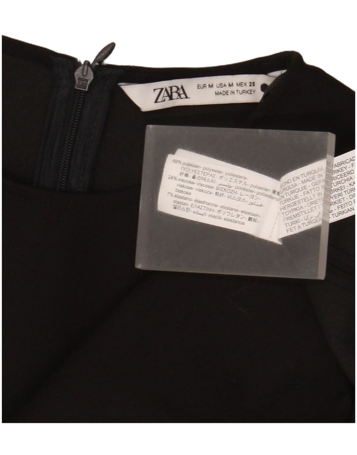 Zara Damen Etuikleid UK 12 Medium Schwarz Polyester