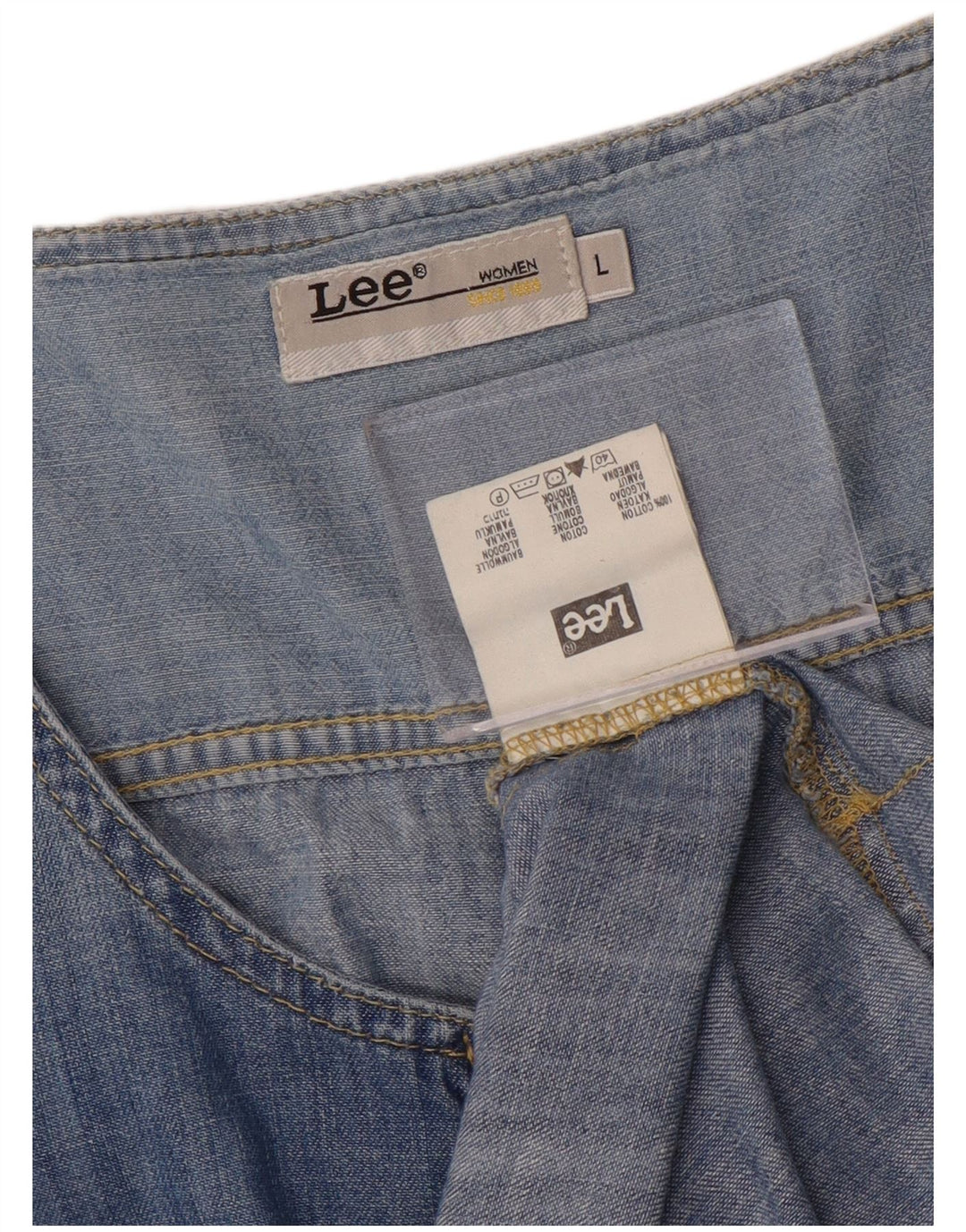 Lee Damen Jeanskleid UK 16 Large Blaue Baumwolle