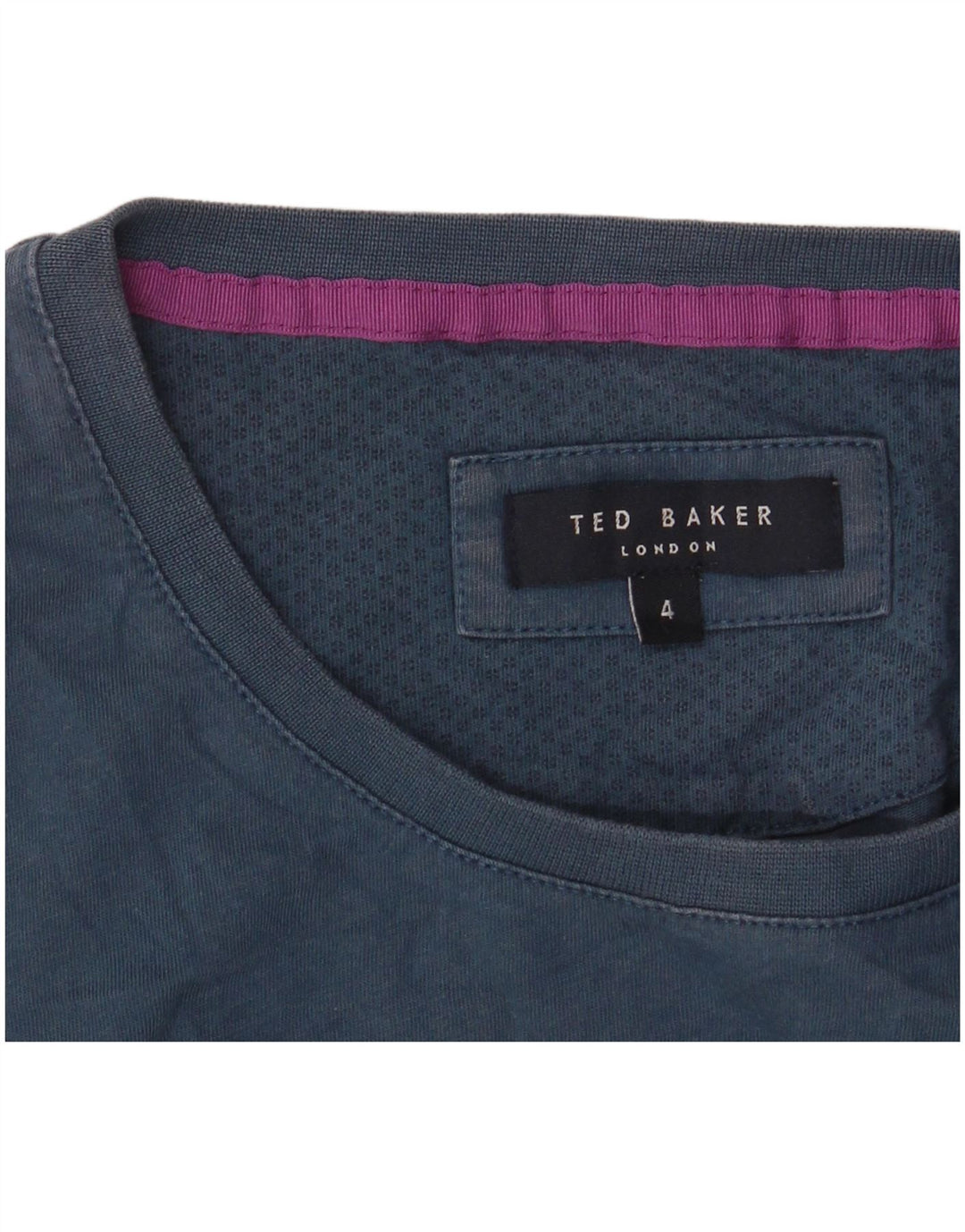 Ted Baker Herren-T-Shirt mit Grafik, Größe 4, groß, Marineblau