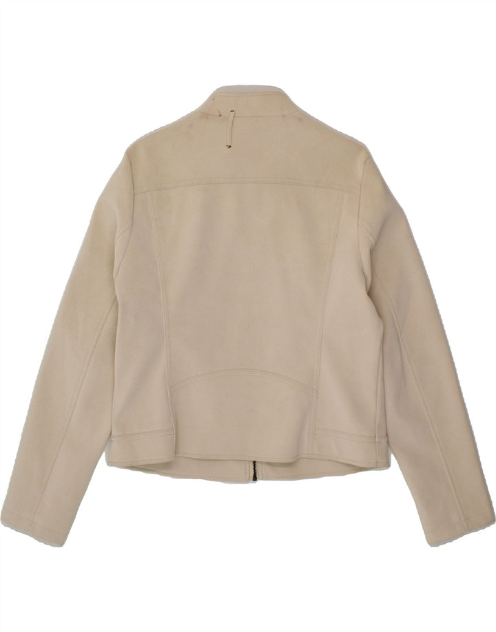 DESIGUAL Womens Bomber Jacket UK 18 XL Beige Polyester Vintage Desigual and Second-Hand Desigual from Messina Hembry 