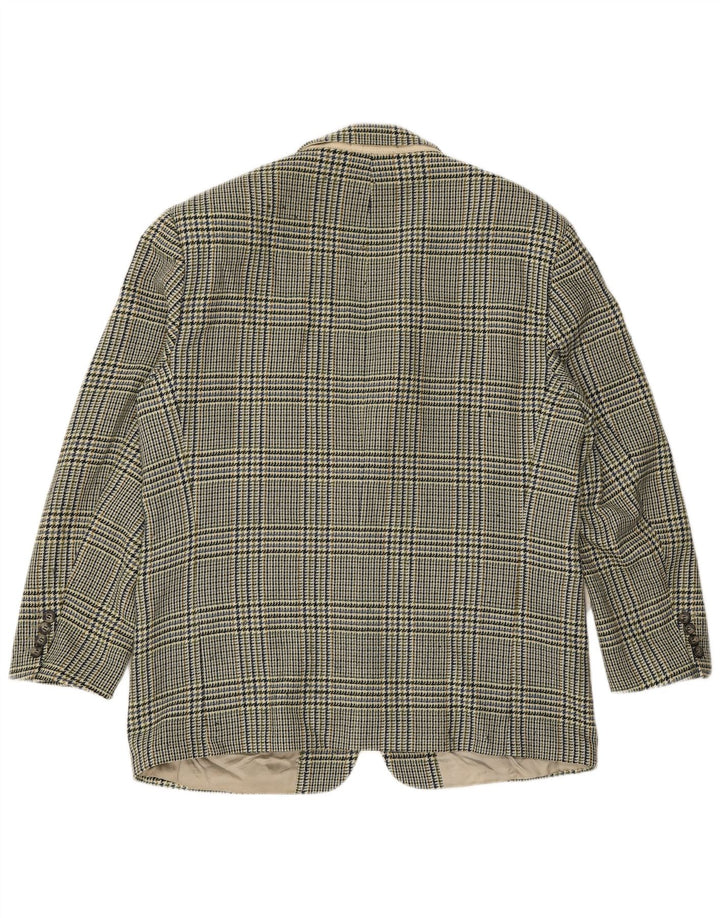 HUGO BOSS Herren-Blazer mit 2 Knöpfen, Gr. 40, groß, grüner Hahnentrittmuster