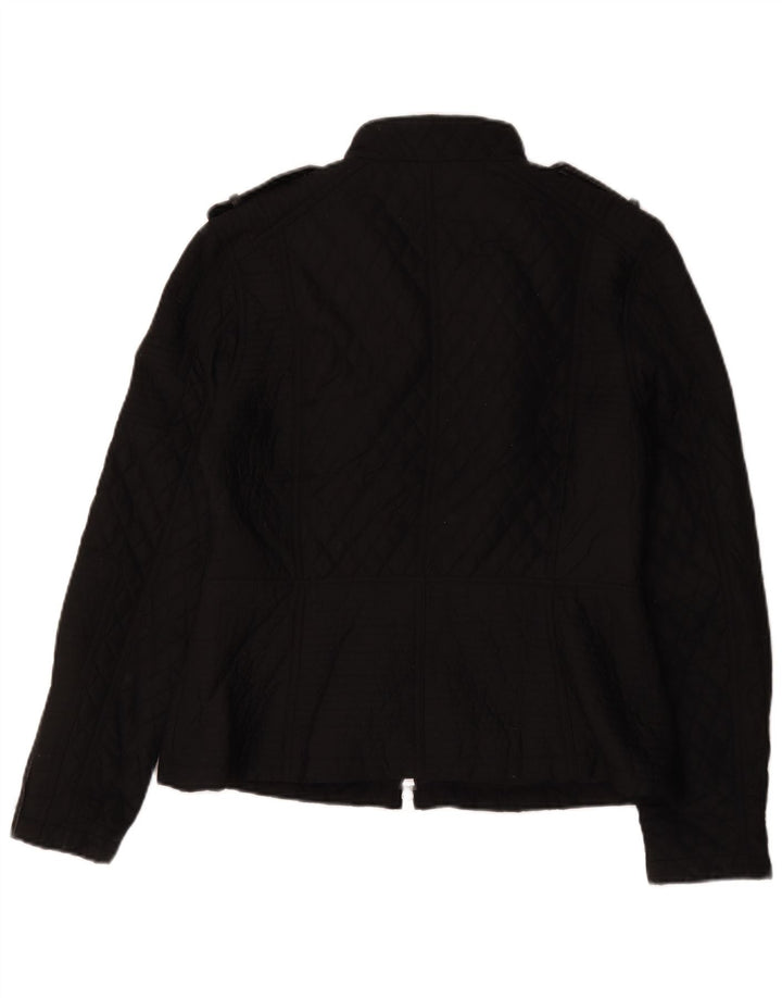 Barbour Damen Militär-Steppjacke UK 16 Large Schwarz