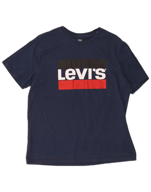 Levi's Damen-T-Shirt mit Grafik, UK 16, Größe L, Marineblau, Baumwolle