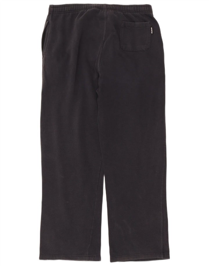 REEBOK Mens Tracksuit Trousers Large  Navy Blue Cotton