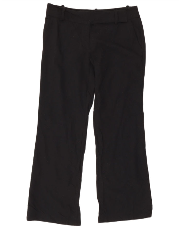 Zara Damen Bootcut Chino Hose EU 40 Medium W30 L28 Schwarz Polyester