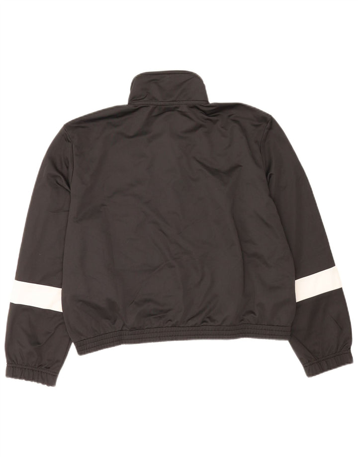 Umbro Damen Crop Graphic Trainingsanzug Top Jacke UK 14 Medium Schwarz
