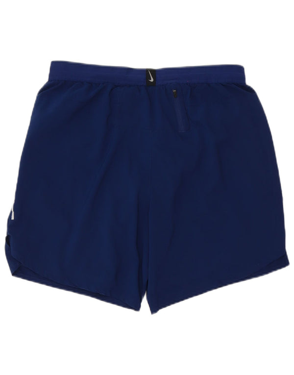 Nike Damen Dri Fit Sport Shorts UK 16 Large Marineblau Polyester