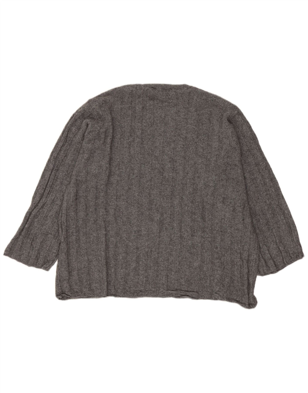 ZARA Damen-Pullover, übergroß, Rundhalsausschnitt, Gr. 6, XS, Grau, Polyamid