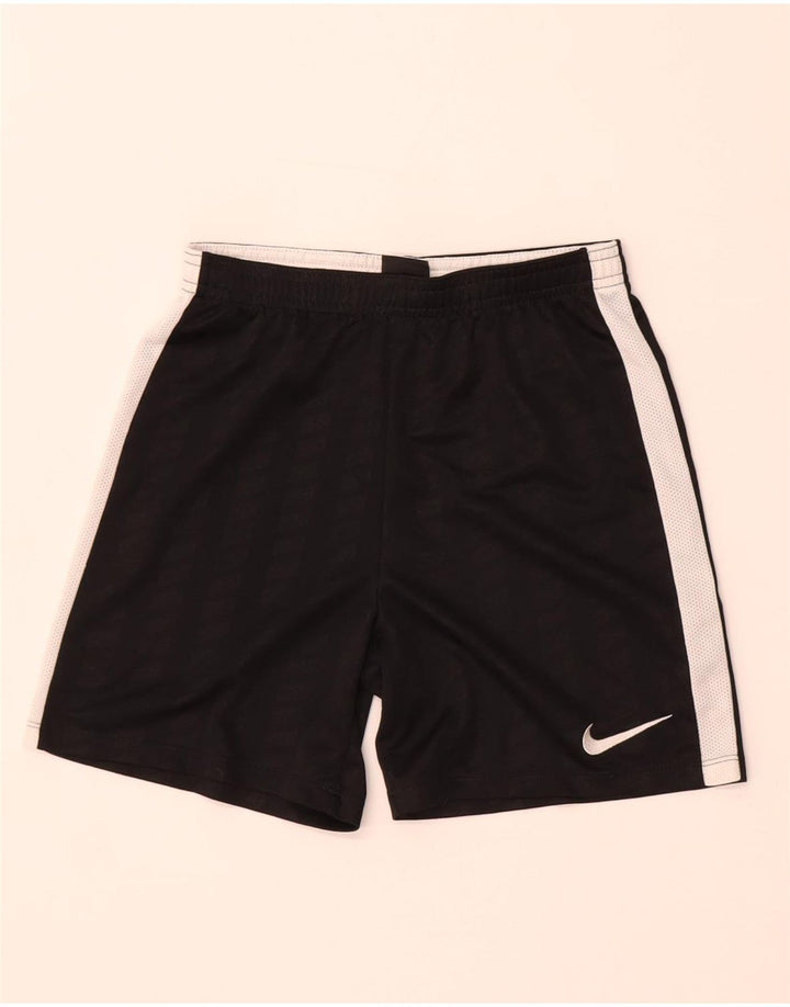 Nike Dri Fit Sportshorts für Jungen, 10–11 Jahre, mittelgroß, schwarz gestreift, Polyester
