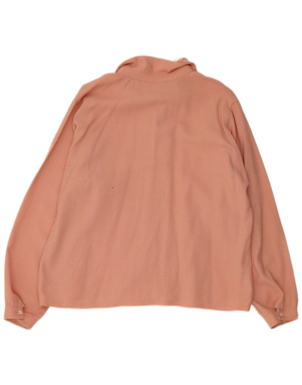 Vintage Damen Hemdbluse UK 16 Groß Rosa