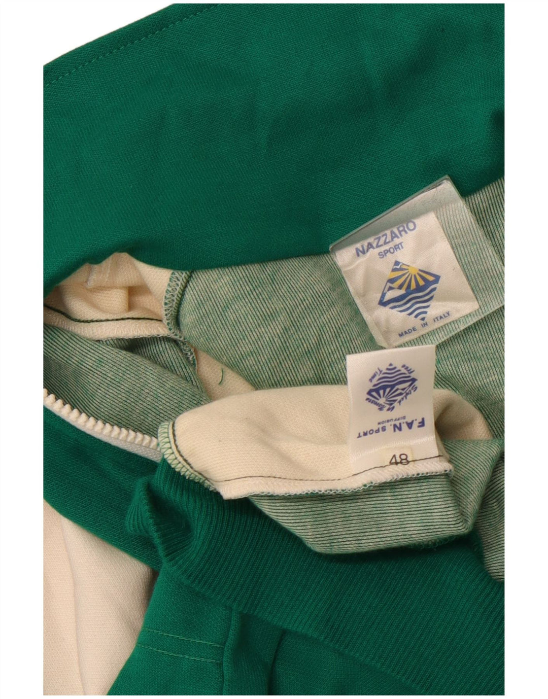 VINTAGE Damen-Trainingsanzugoberteil mit Grafik, Größe 48, XL, Grün, Farbblock