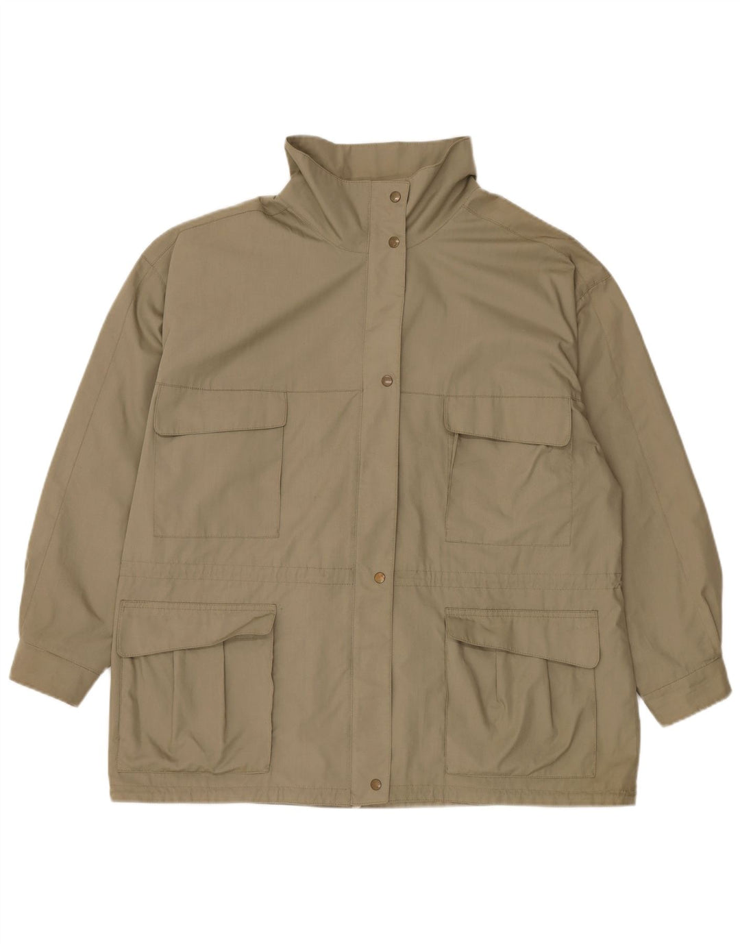 Diolen Damen-Regenjacke mit lockerer Passform und Kapuze, EU 48, 2XL, Khaki, Polyester