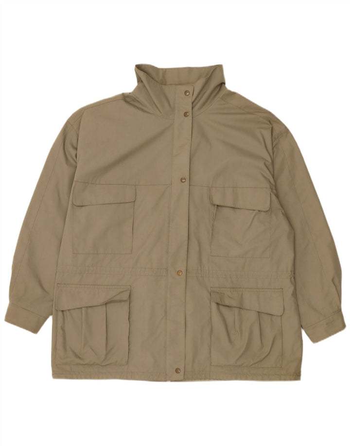 Diolen Damen-Regenjacke mit lockerer Passform und Kapuze, EU 48, 2XL, Khaki, Polyester