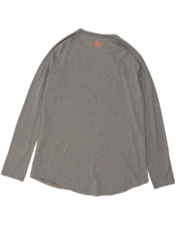 Under Armour Jungen Heat Gear Graphic Top Langarm 13–14 Jahre XL Grau