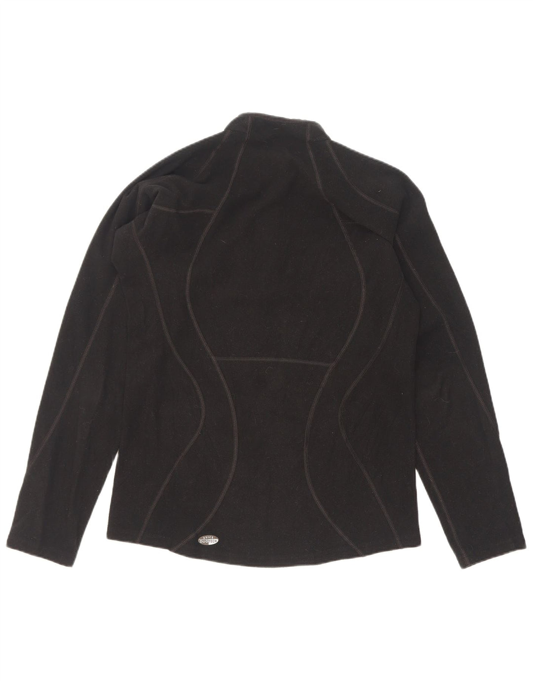 Asics Herren-Fleecepullover mit Reißverschluss am Hals, Größe S, Schwarz, Polyester