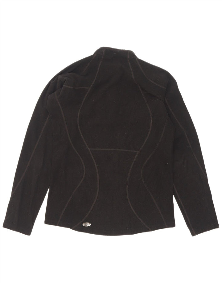 Asics Herren-Fleecepullover mit Reißverschluss am Hals, Größe S, Schwarz, Polyester