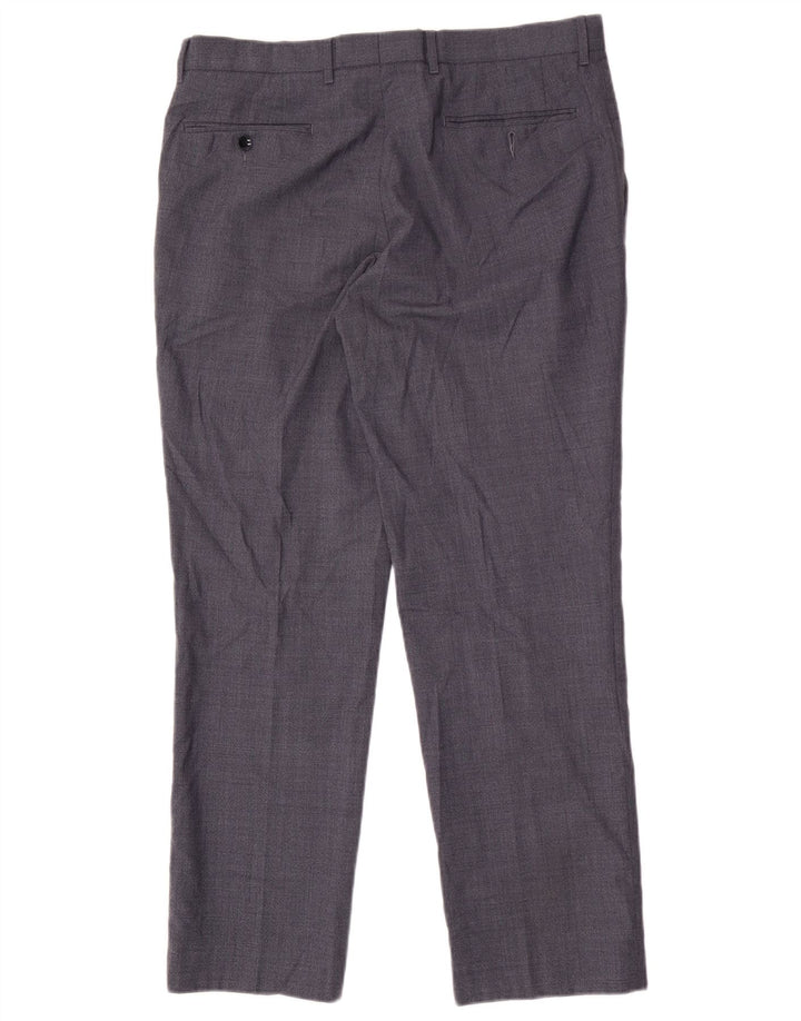 Marks & Spencer Herren Autograph Gerade Anzughose W34 L29 Blaue Wolle