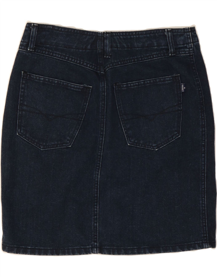 VINTAGE Damen Jeansrock IT 40 Small W27 Marineblau