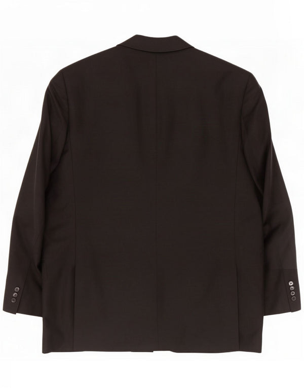 Marks & Spencer Herren 2-Knopf-Blazerjacke UK 46 XL Schwarz Leinen
