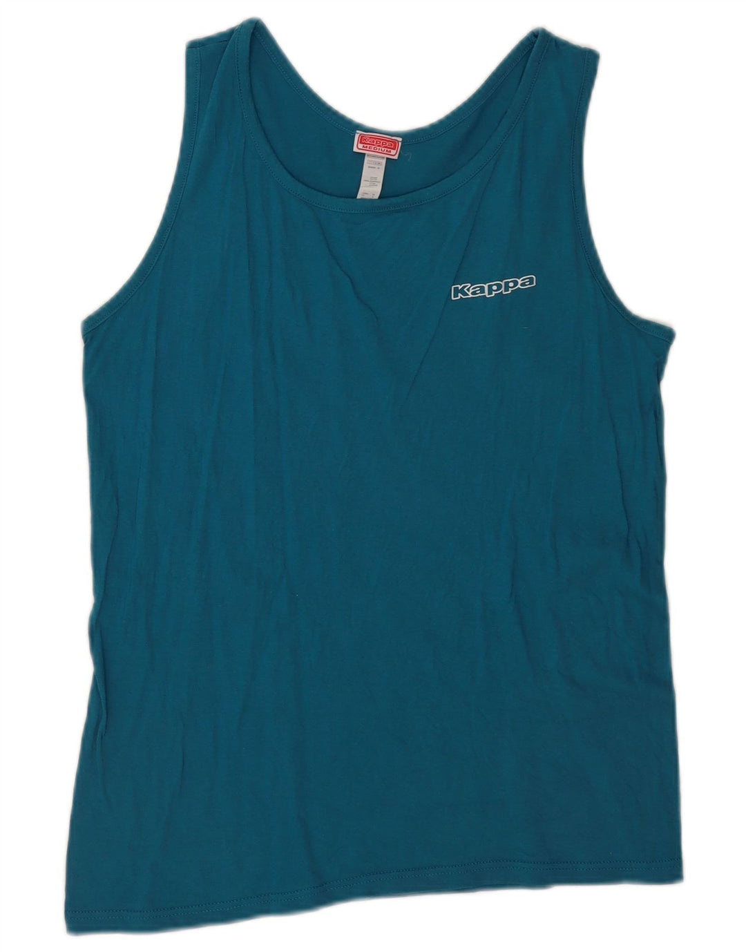 Kappa Damen Weste Top UK 12 Mittelblaue Baumwolle