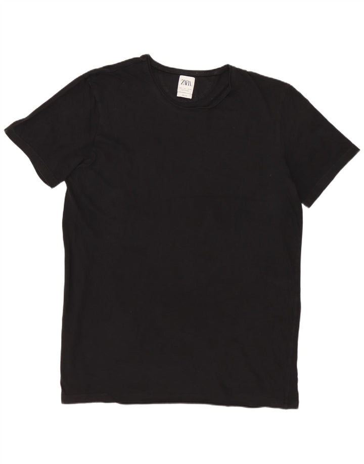 ZARA Herren T-Shirt Top Large Schwarz