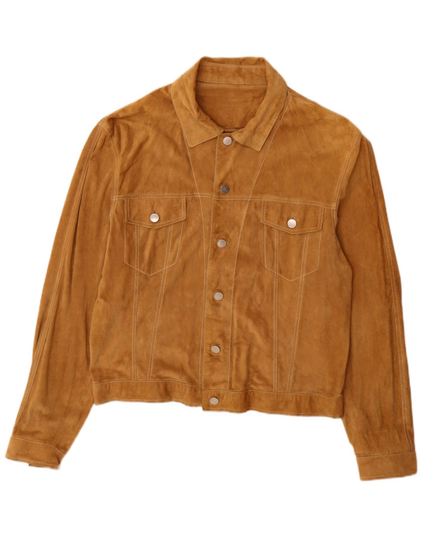Vintage Herren Wildlederjacke IT 52 XL Beige Leder