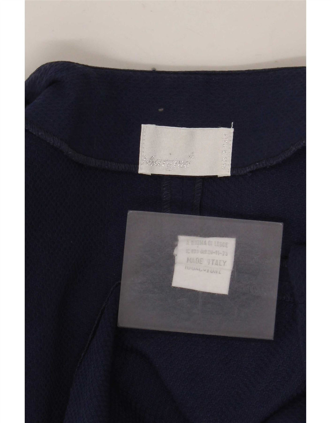 Vintage Damen Reguläres Etuikleid UK 14 Medium Marineblaue Baumwolle