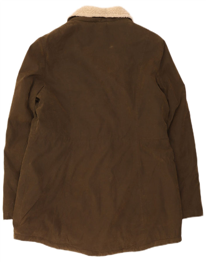 Nautica Damen Sherpa Parka Jacke UK 16 Large Khaki Polyester