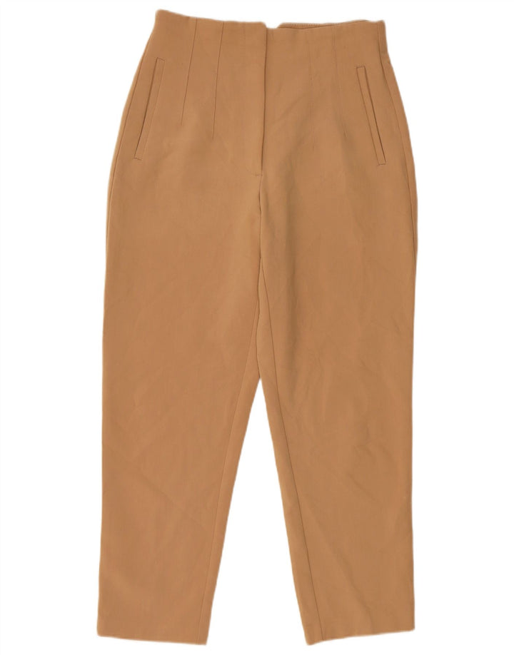 Zara Damen Tapered Anzughose Mittel W28 L26 Beige