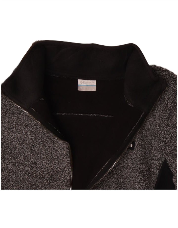 COLUMBIA Womens Fleece Jacket UK 16 Large Grey Colourblock Polyester