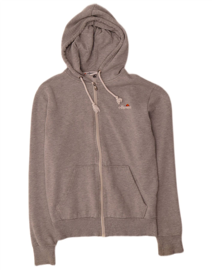 Ellesse Herren-Kapuzenpullover mit Reißverschluss, Größe S, Grau