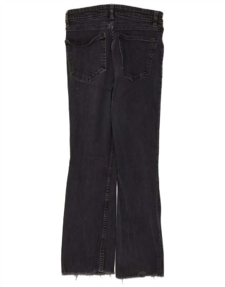Zara Damen Bootcut Jeans EU 36 XS W26 L25 Schwarz