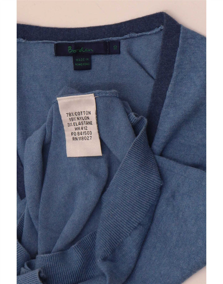 Boden Damen Tanktop UK 10 Small Blau Baumwolle